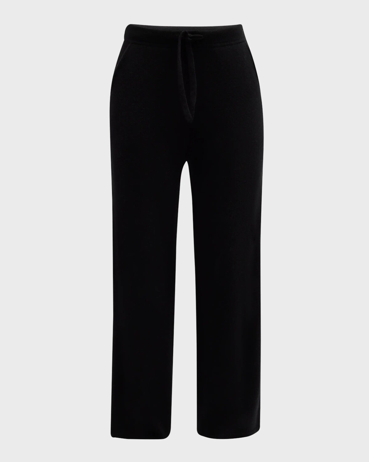 

Кашемировые брюки прямого трикотажа Tse Cashmere, черный