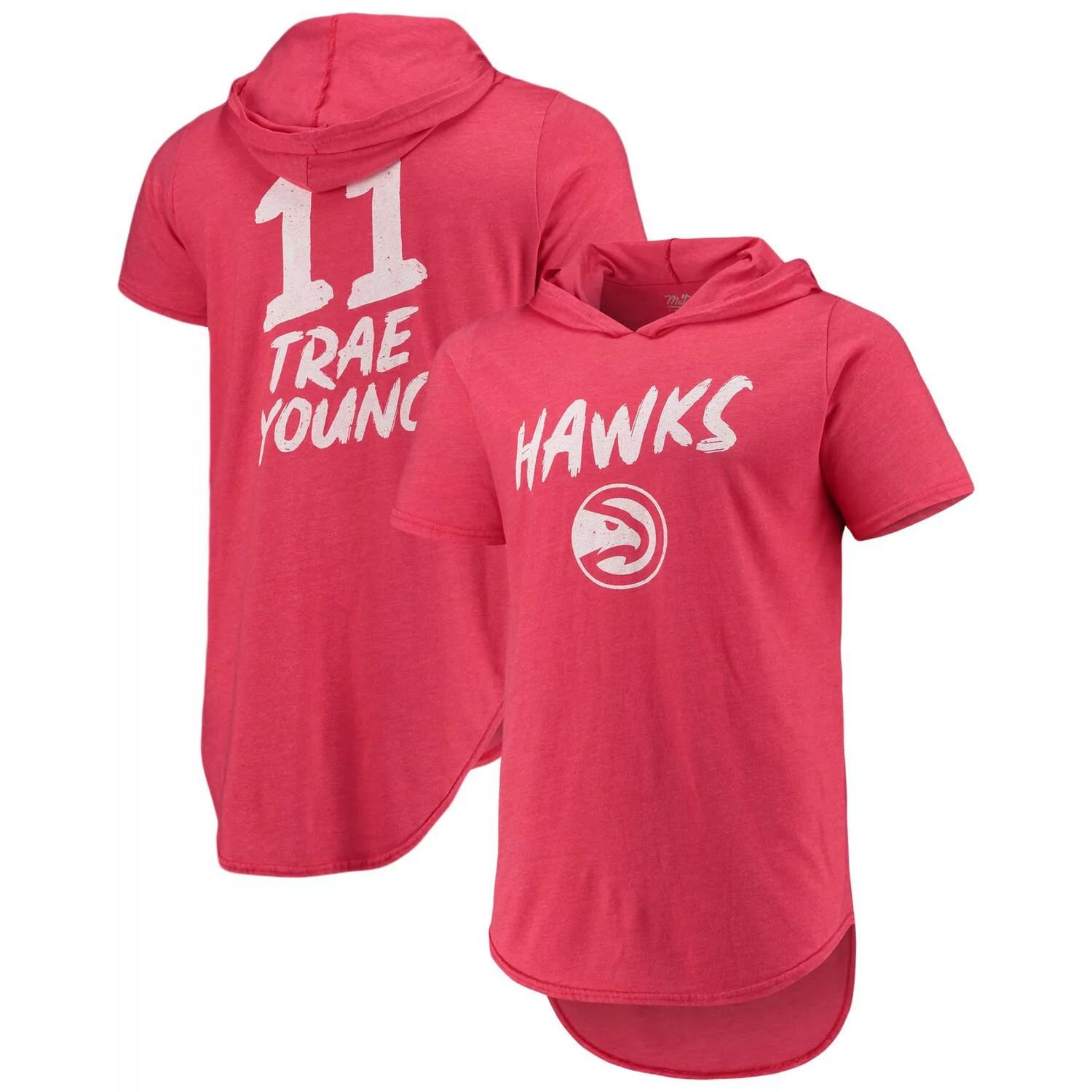 

Мужская футболка с капюшоном Fanatics Trae Young Red Atlanta Hawks Tri-Blend