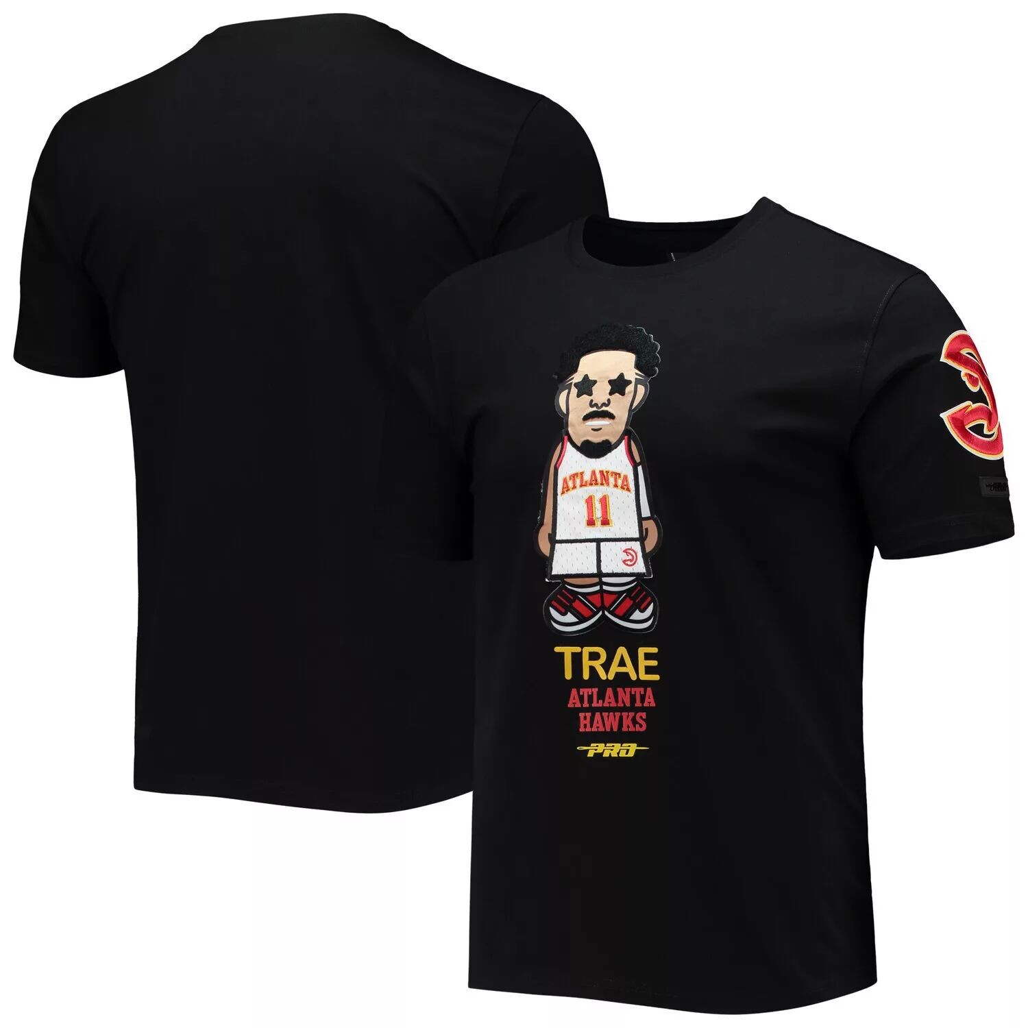 

Мужская черная футболка с карикатурой Pro Standard Trae Young Atlanta Hawks