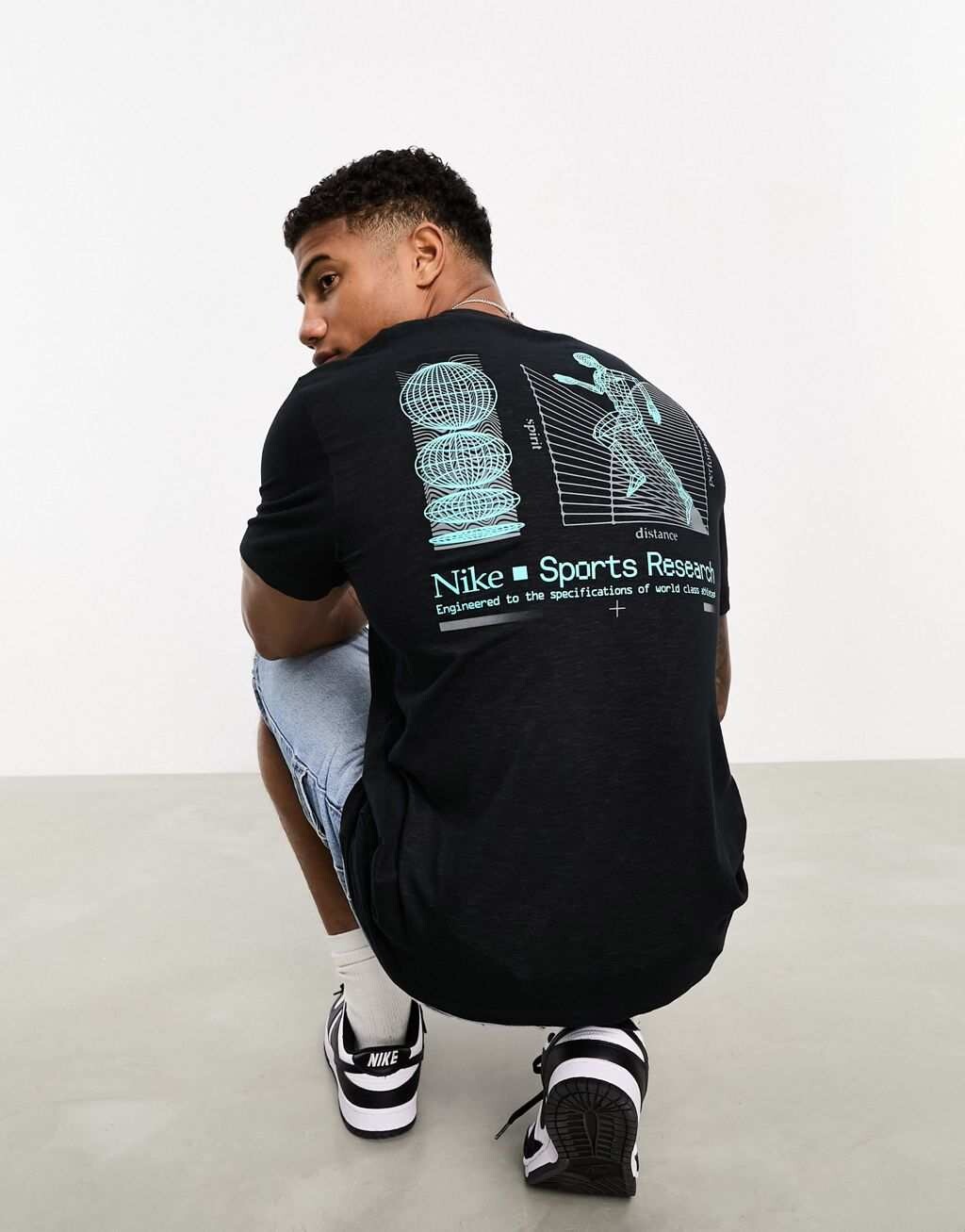 

Черная футболка с рисунком Nike Training Sports Research Dri-Fit, Черный