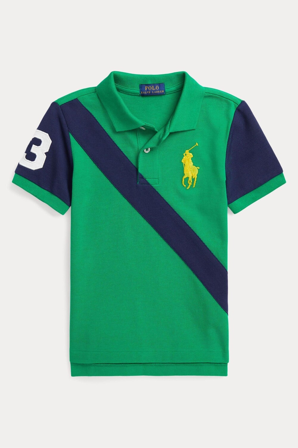

Зеленая рубашка-поло для мальчика с большим логотипом Polo Ralph Lauren, зеленый