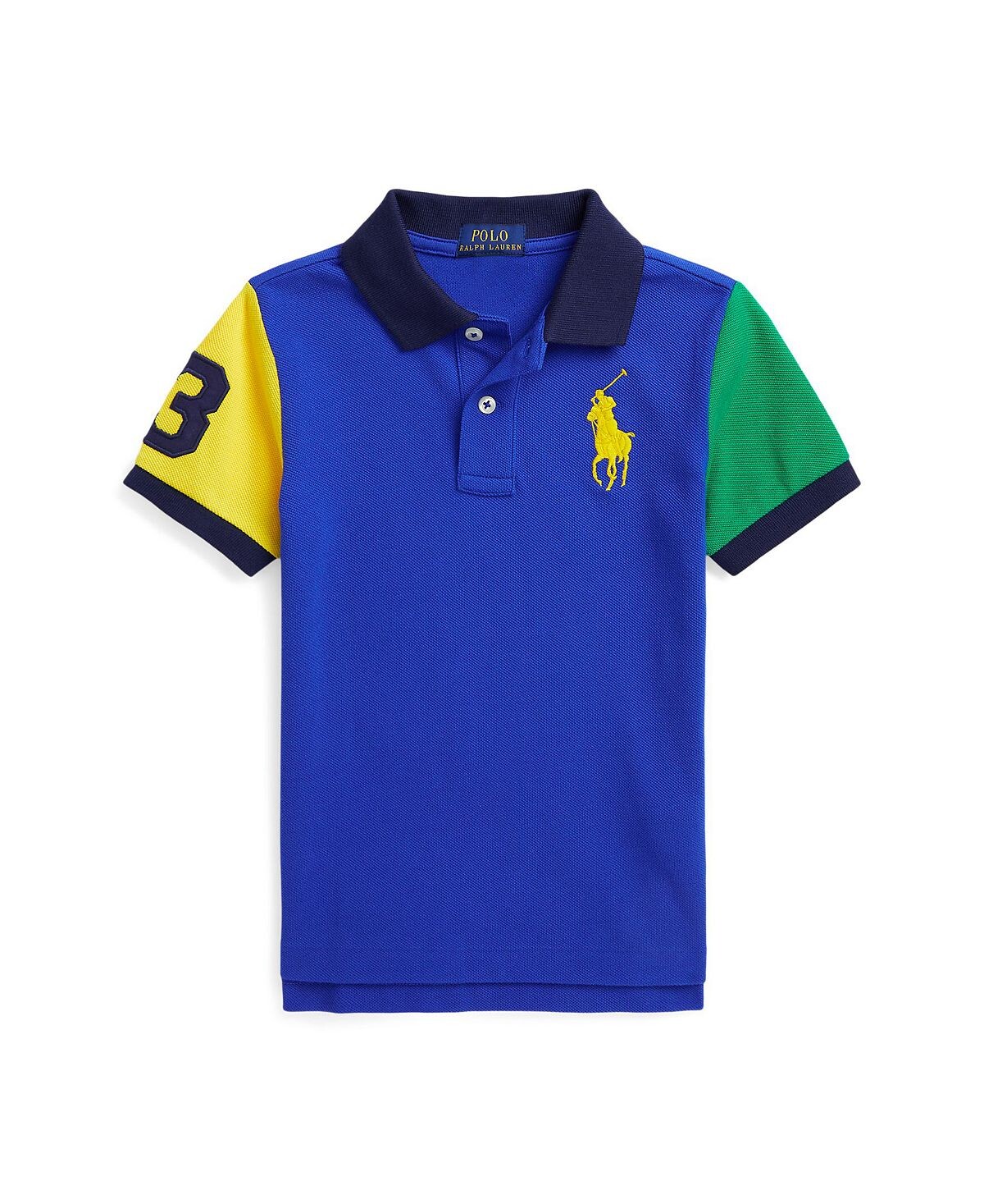 

Рубашка-поло из хлопковой сетки Big Pony для малышей и маленьких мальчиков Polo Ralph Lauren