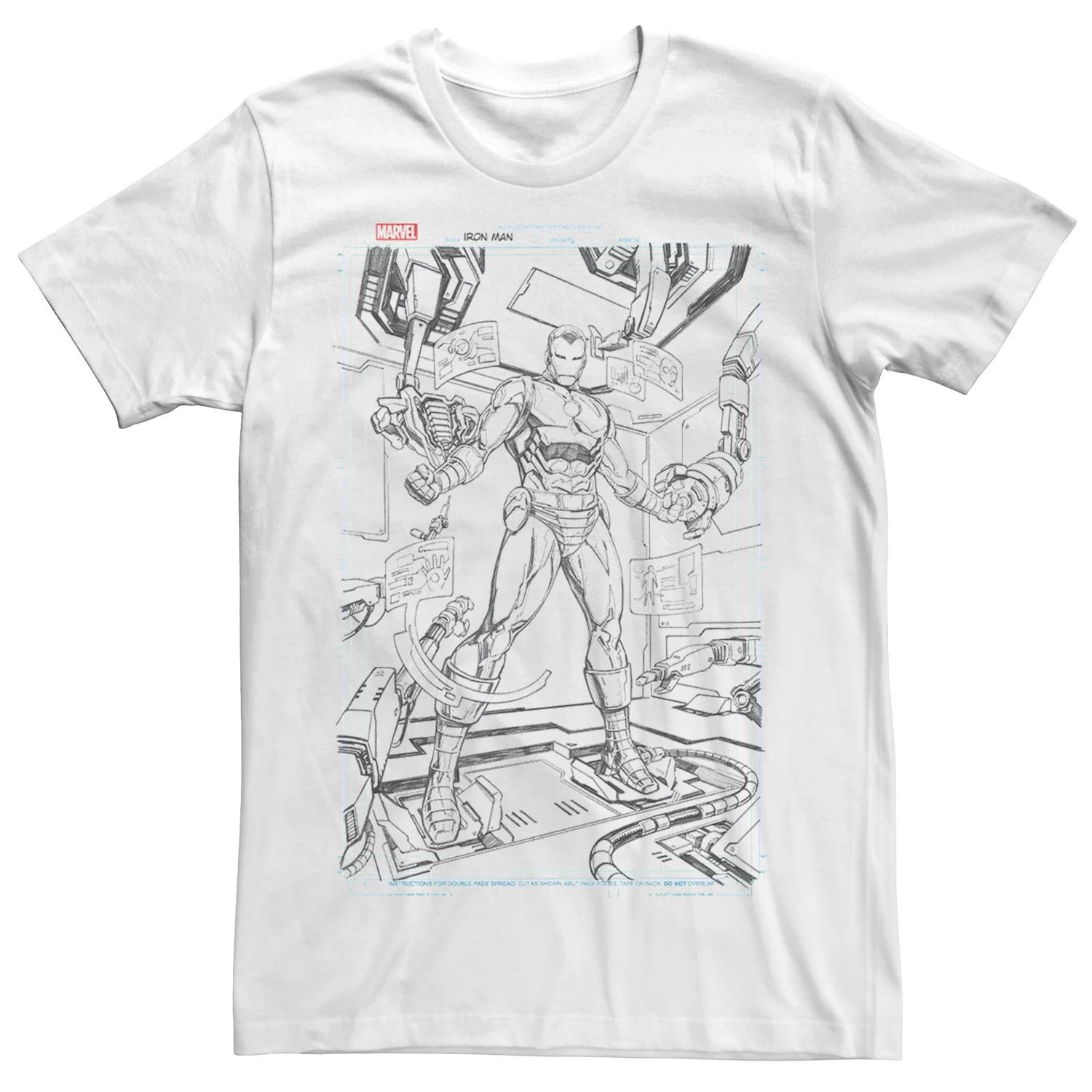 Мужская футболка с рисунком и обложкой комикса «Железный человек» Marvel мужская черная футболка с обложкой комикса marvel prince namor черный