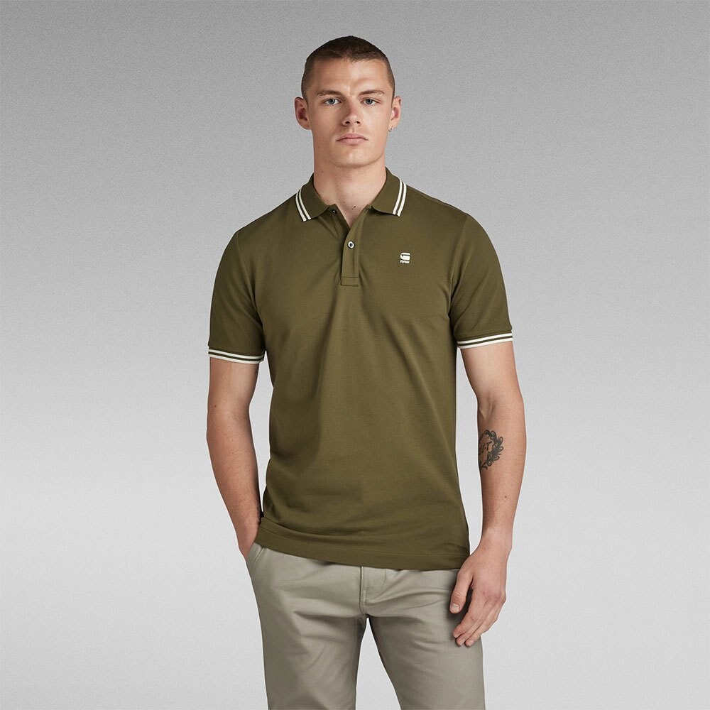

Поло G-Star Dunda Slim Fit, зеленый