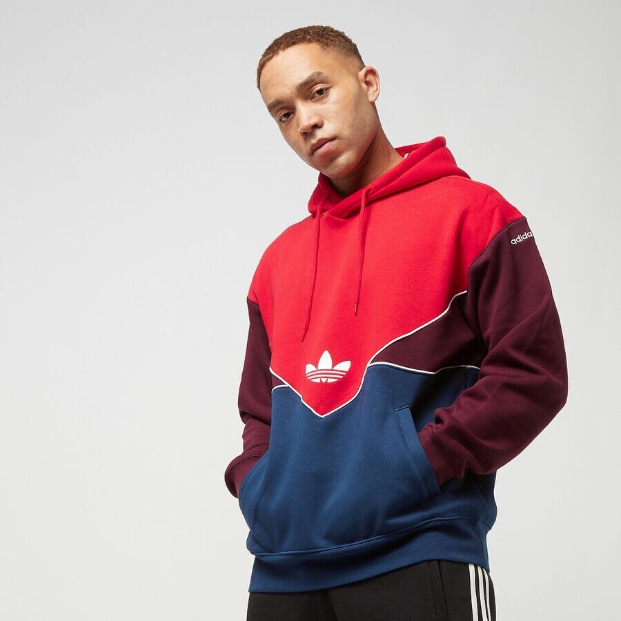 

Толстовка adicolor Next adidas Originals, цвет better scarlet/dark blue/maroon