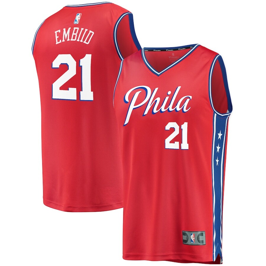 

Джерси Fanatics Branded Philadelphia 76Ers, красный