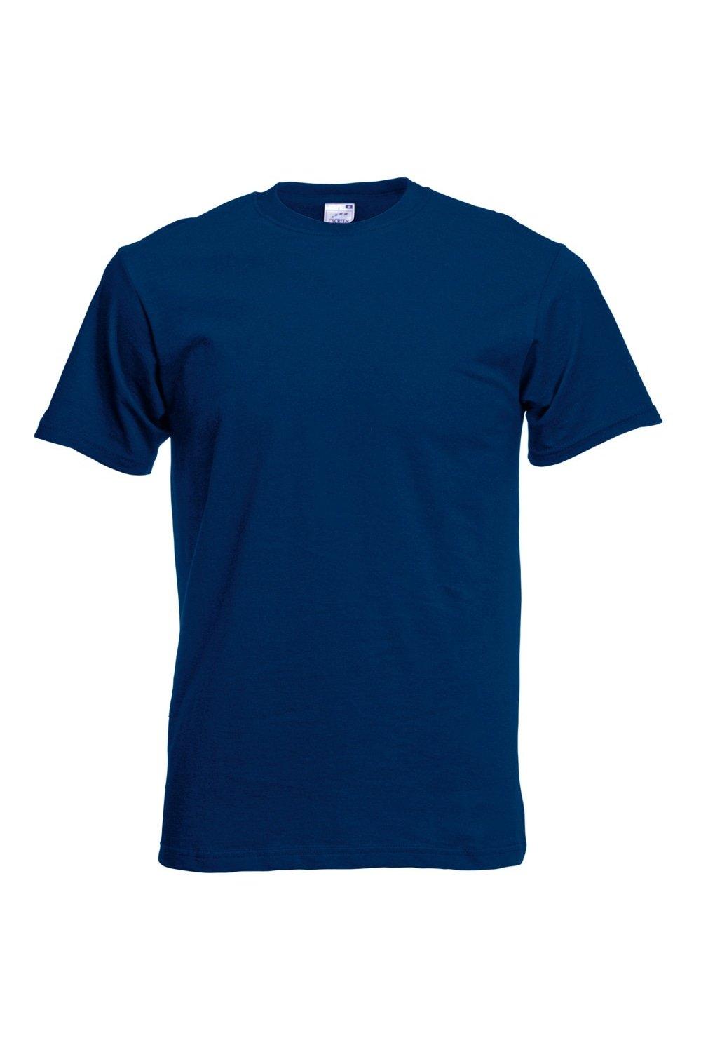 Оригинальная полноразмерная футболка Screen Stars с короткими рукавами Fruit of the Loom, темно-синий