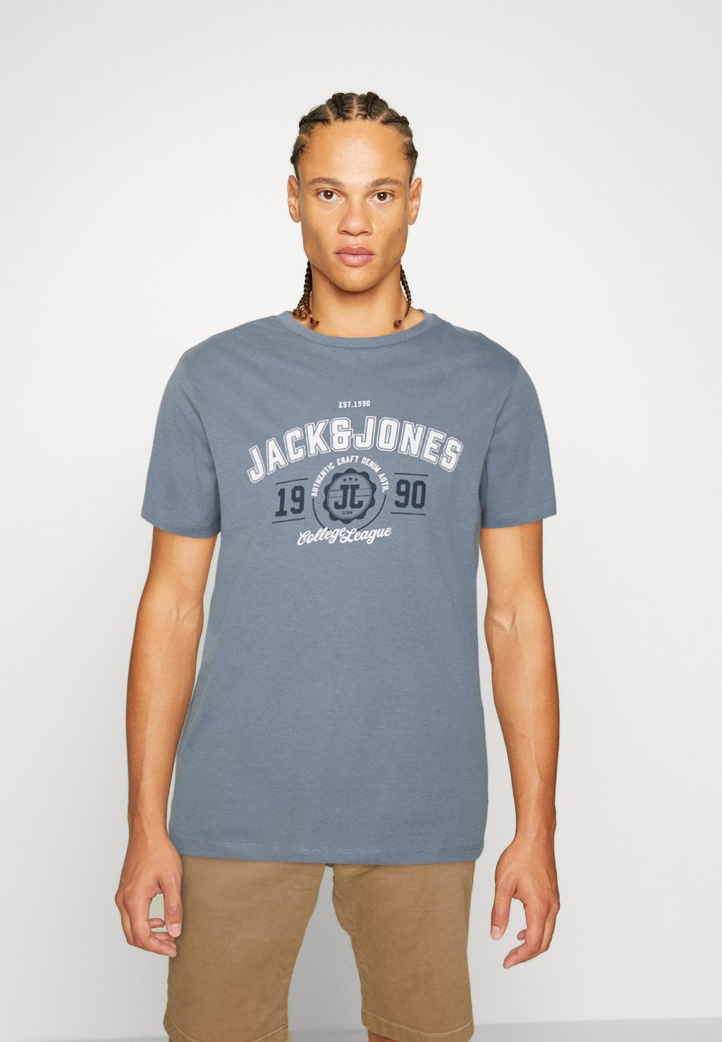 

Футболка с принтом Jack & Jones, синий