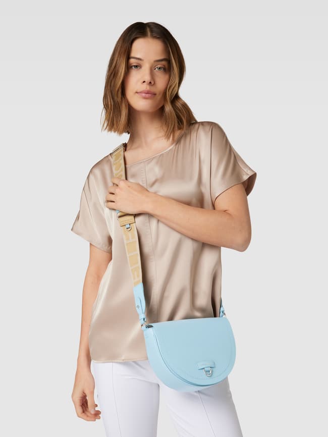 Седельная сумка с детальной этикеткой, модель BLAIRE Coccinelle, светло-синий сумка сэдл coccinelle blaire светло серый