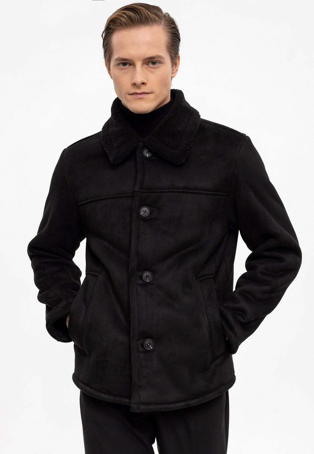Куртка из искусственной кожи Antioch, черная фото