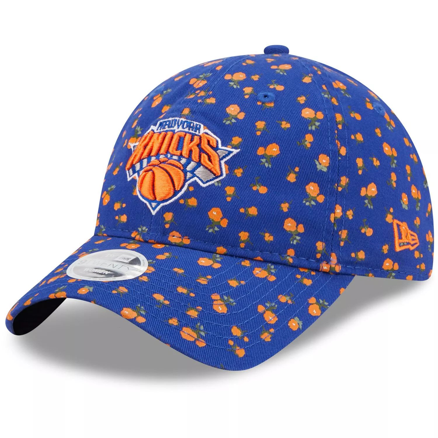 

Женская регулируемая кепка New Era Blue New York Knicks с цветочным принтом 9TWENTY New Era