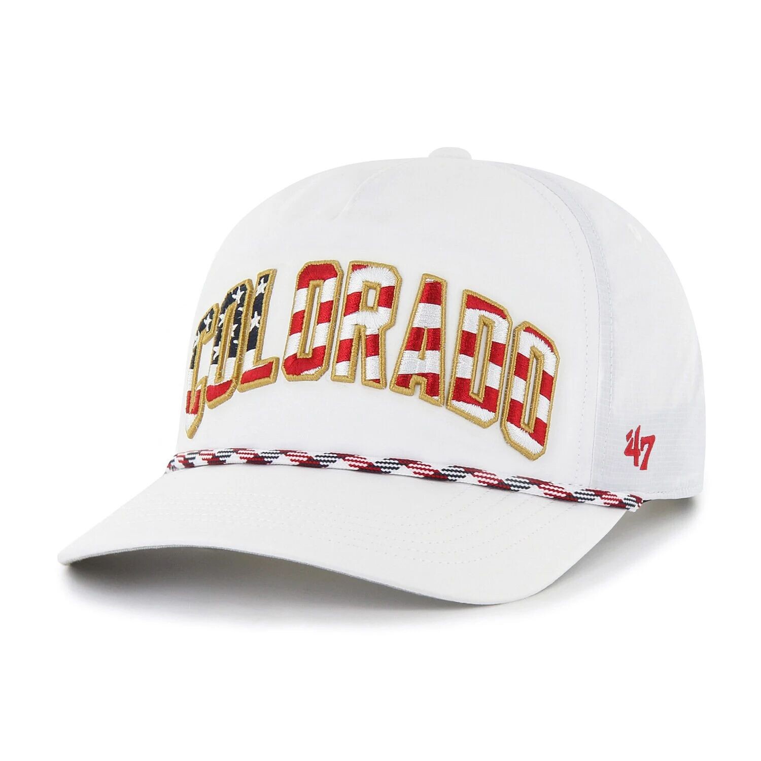 

Мужская белая кепка Snapback с флагом Colorado Rockies '47 Flutter Hitch