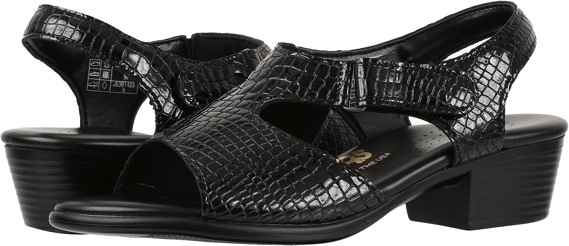 Босоножки Suntimer SAS, цвет Black Croc