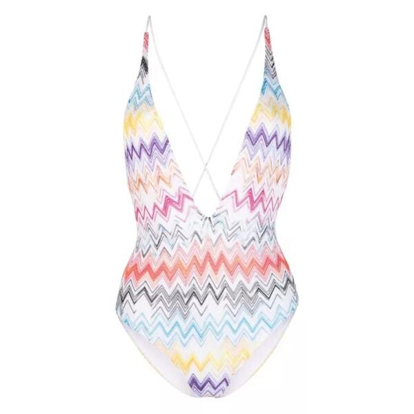

Купальник v-neck zigzag-print swimsuit Missoni, мультиколор
