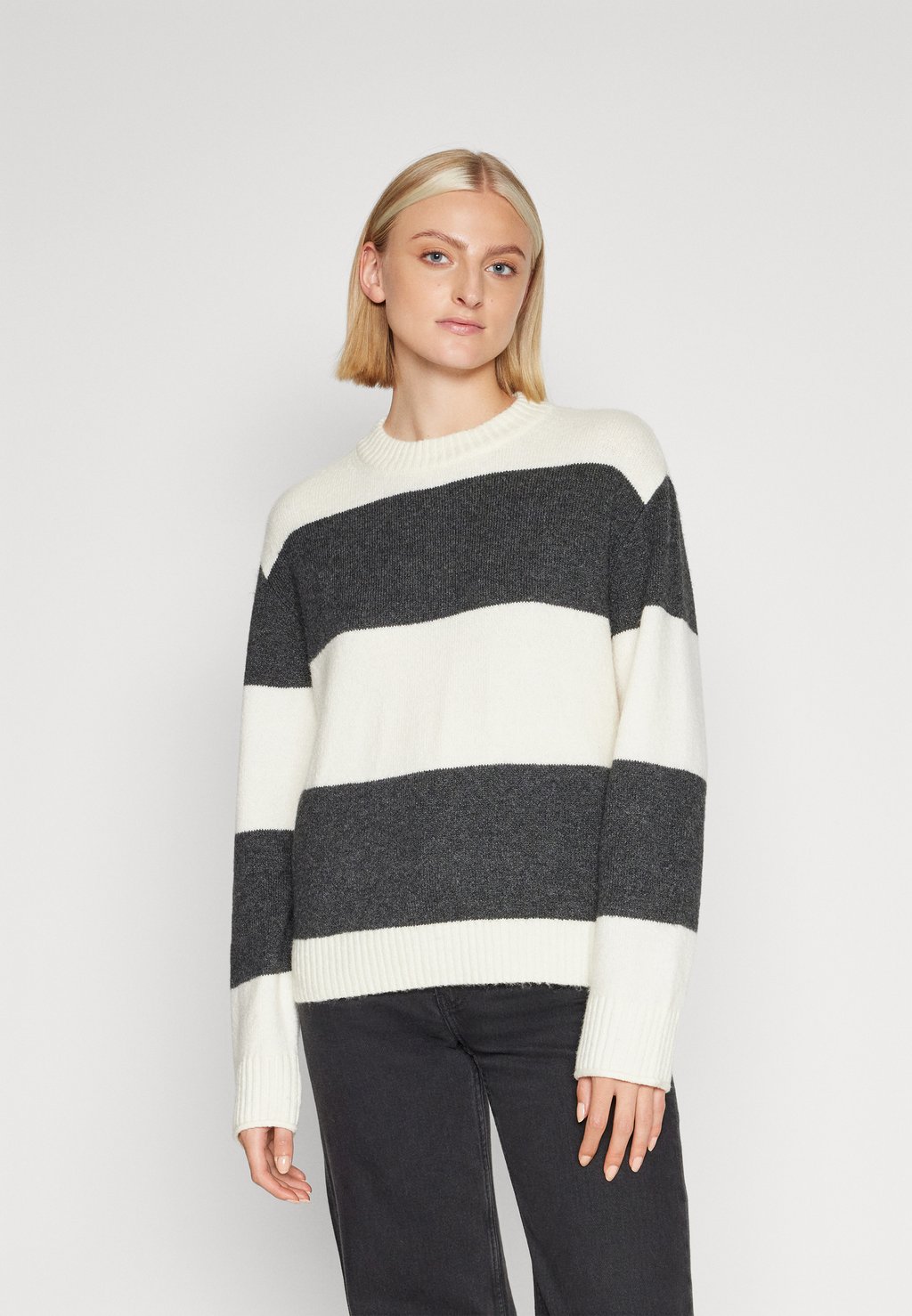 

Свитер CREW NECK RUGBY STRIPE American Eagle, черный