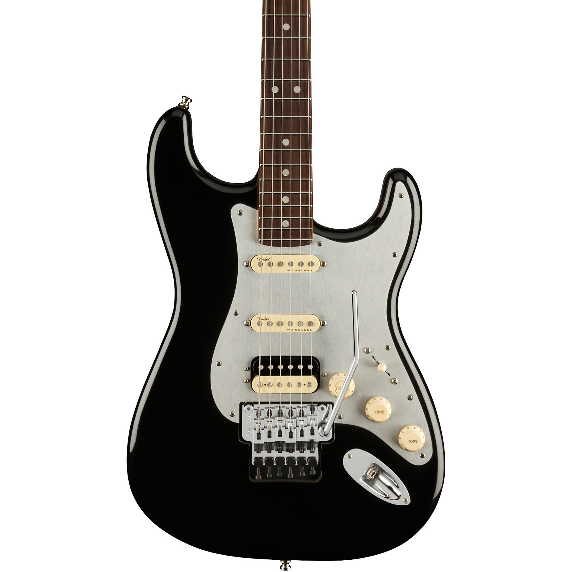 Fender American Ultra Luxe Stratocaster HSS Floyd Rose Палисандр Электрогитара с накладкой на гриф Mystic Black