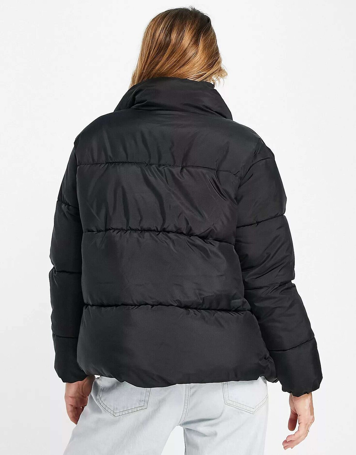 

Черное стеганое пальто свободного кроя на молнии New Look, Черный