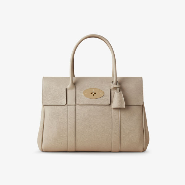 

Сумка-тоут Bayswater из зерненой кожи Mulberry, цвет chalk