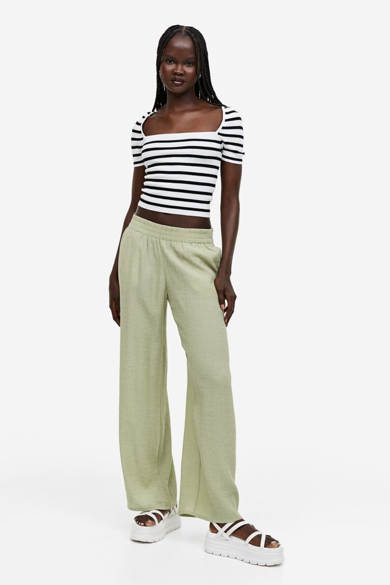 

Креповые брюки без застежки H&M