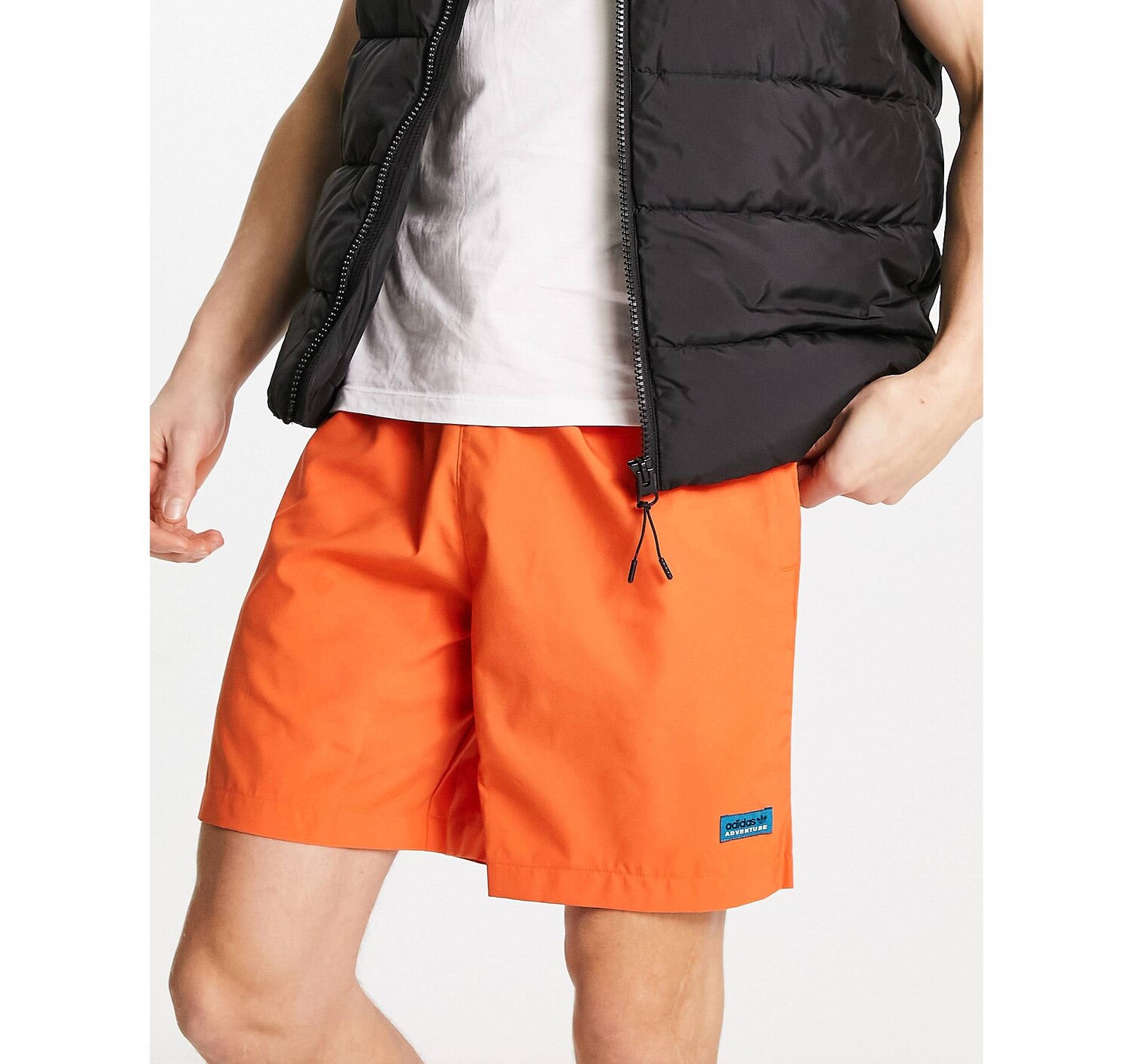 

Оранжевые плетеные шорты с логотипом adidas Originals Adventure