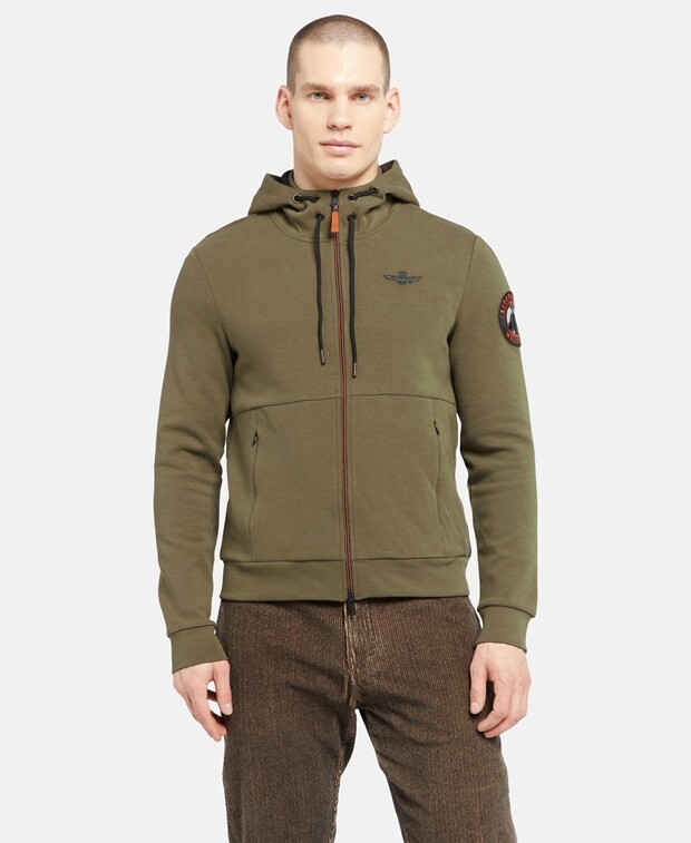 

Толстовка с капюшоном Aeronautica Militare, зеленый