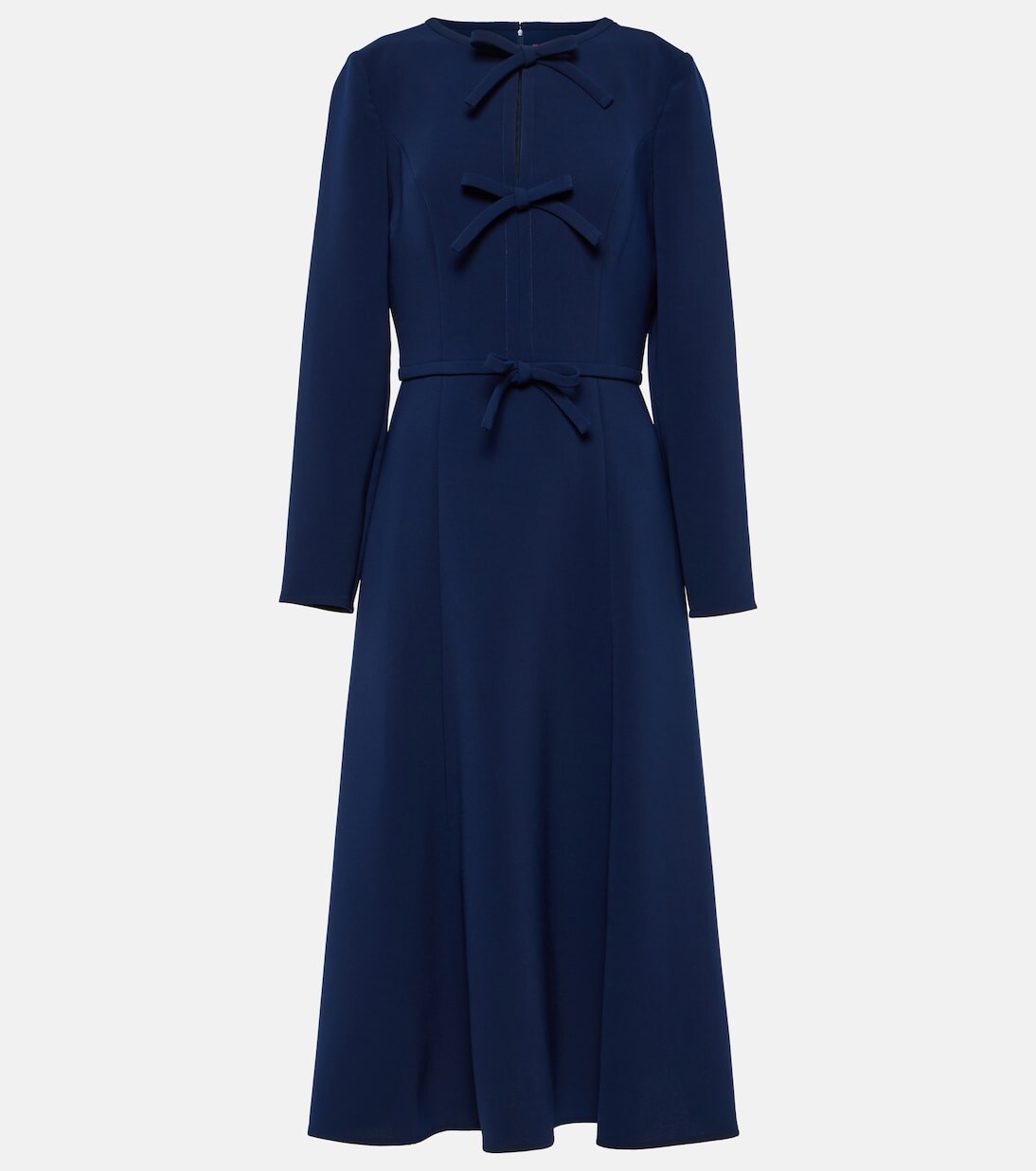 

Платье миди с бантом Carolina Herrera, синий