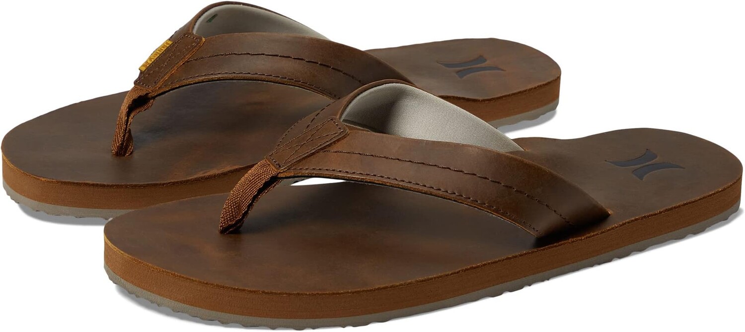 

Шлепанцы One & Only Leather Sandals Hurley, коричневый