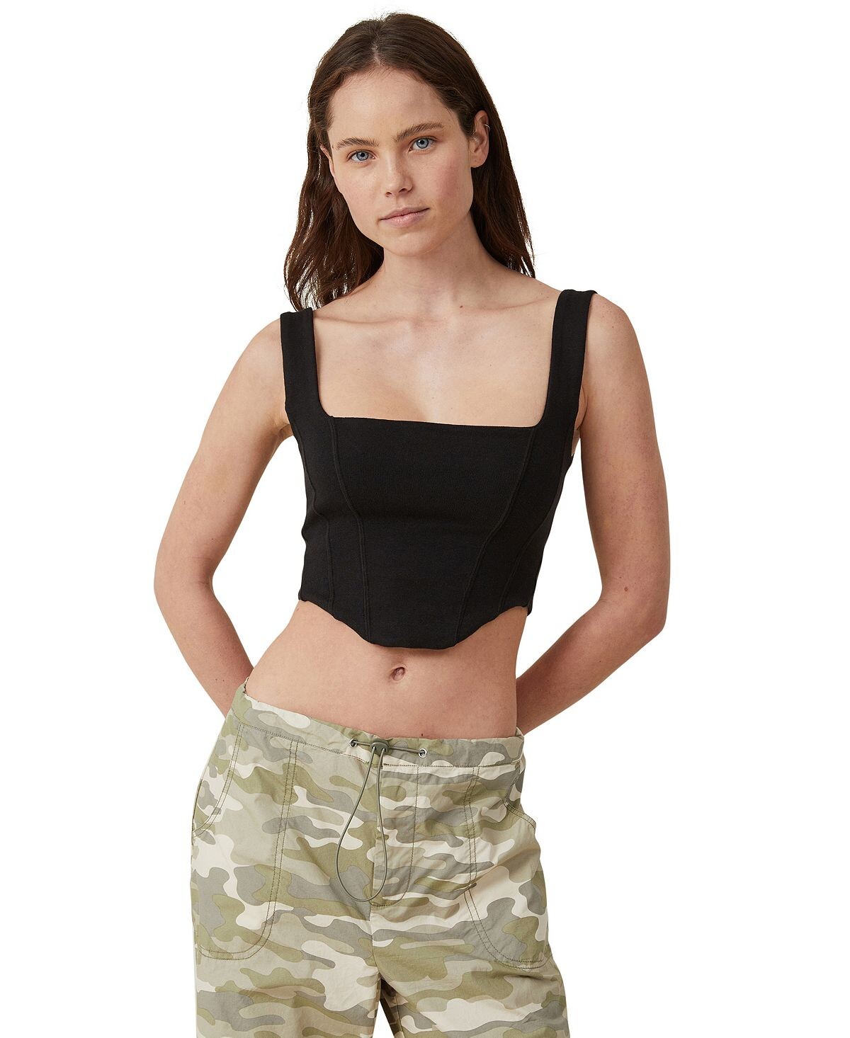 

Женская корсетная майка Claudia с завязками на спине COTTON ON, черный