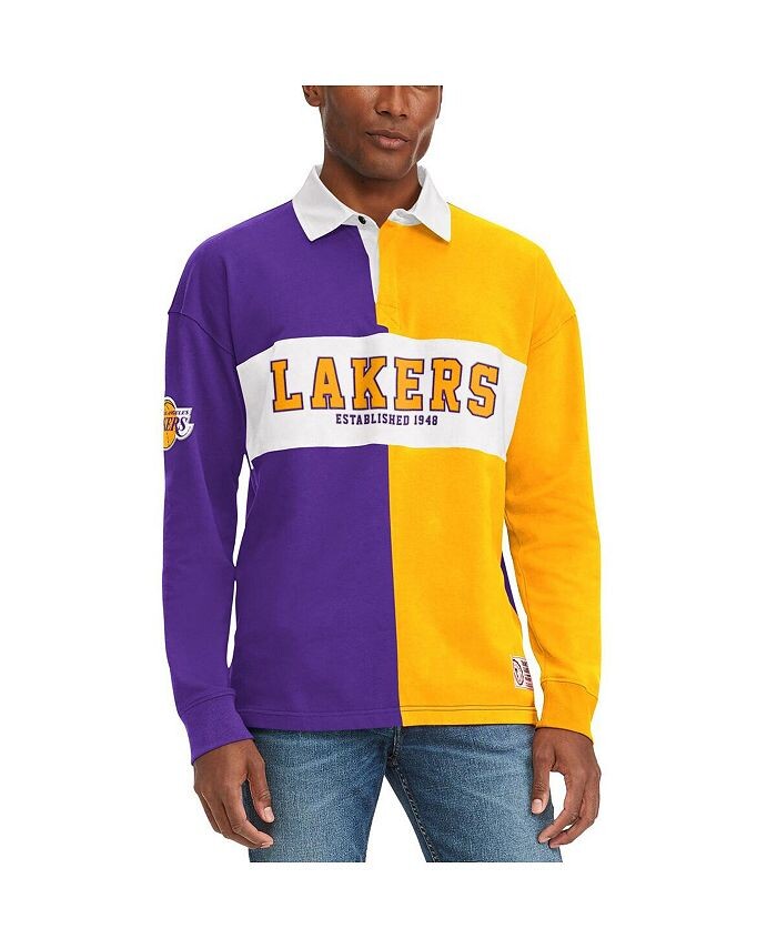 

Мужская фиолетово-золотая футболка с длинным рукавом Los Angeles Lakers Ronnie Rugby Tommy Jeans, фиолетовый