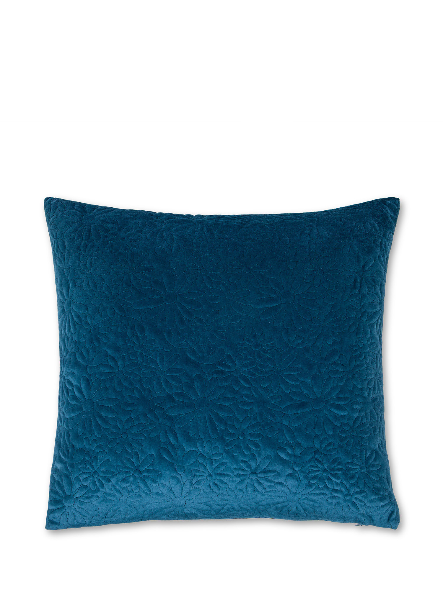 Однотонное стеганое бархатное одеяло 45х45см Coincasa, синий