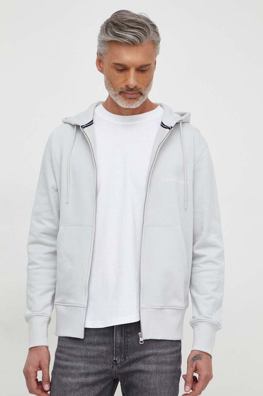 

Хлопковая толстовка Calvin Klein Jeans, серый