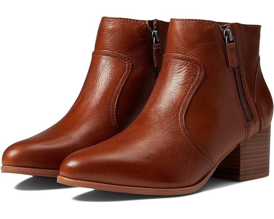 цена Ботинки Johnston & Murphy Trista Double Zip Bootie, цвет Cognac Calfskin