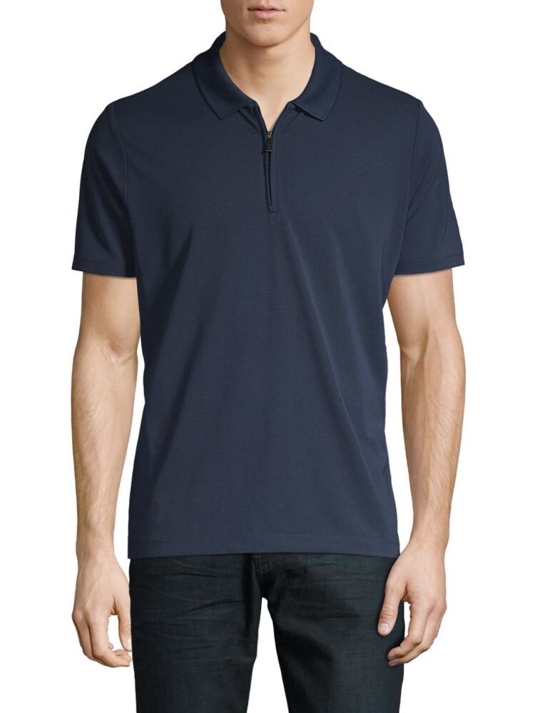 

Классическая рубашка-поло с короткими рукавами Perry Ellis, цвет Dark Sapphire