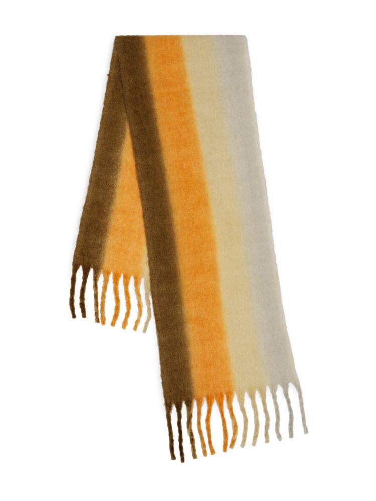 

Вязаный шарф с бахромой Saks Fifth Avenue, цвет Brown Yellow