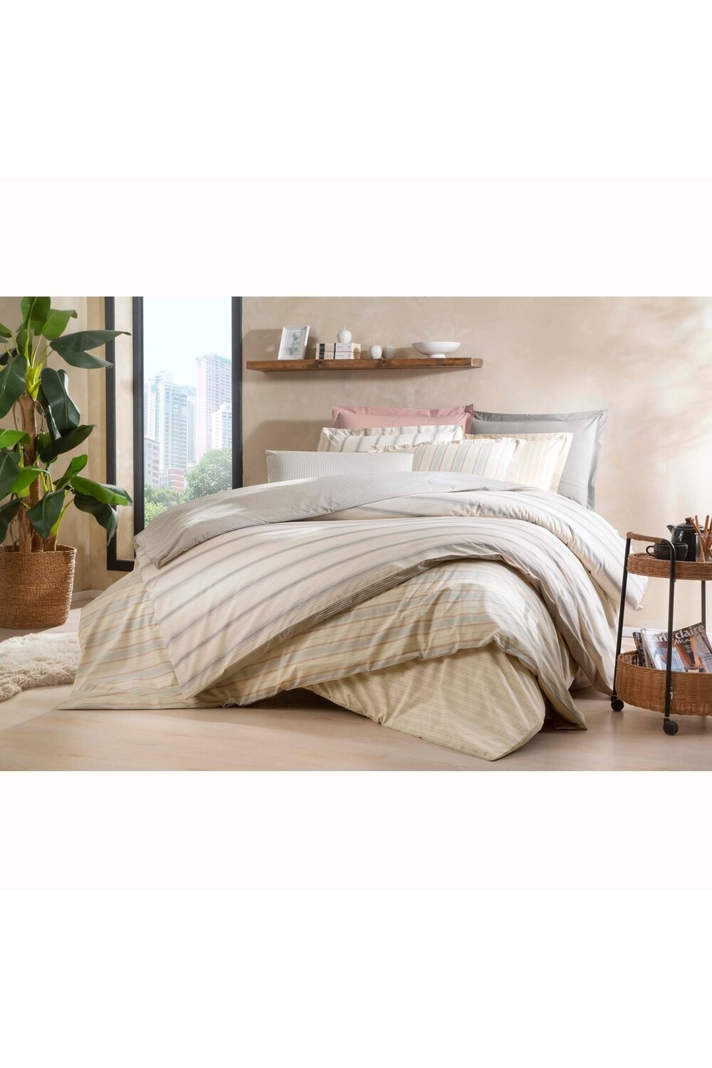

Пододеяльник повседневный Tres Cream King Linens