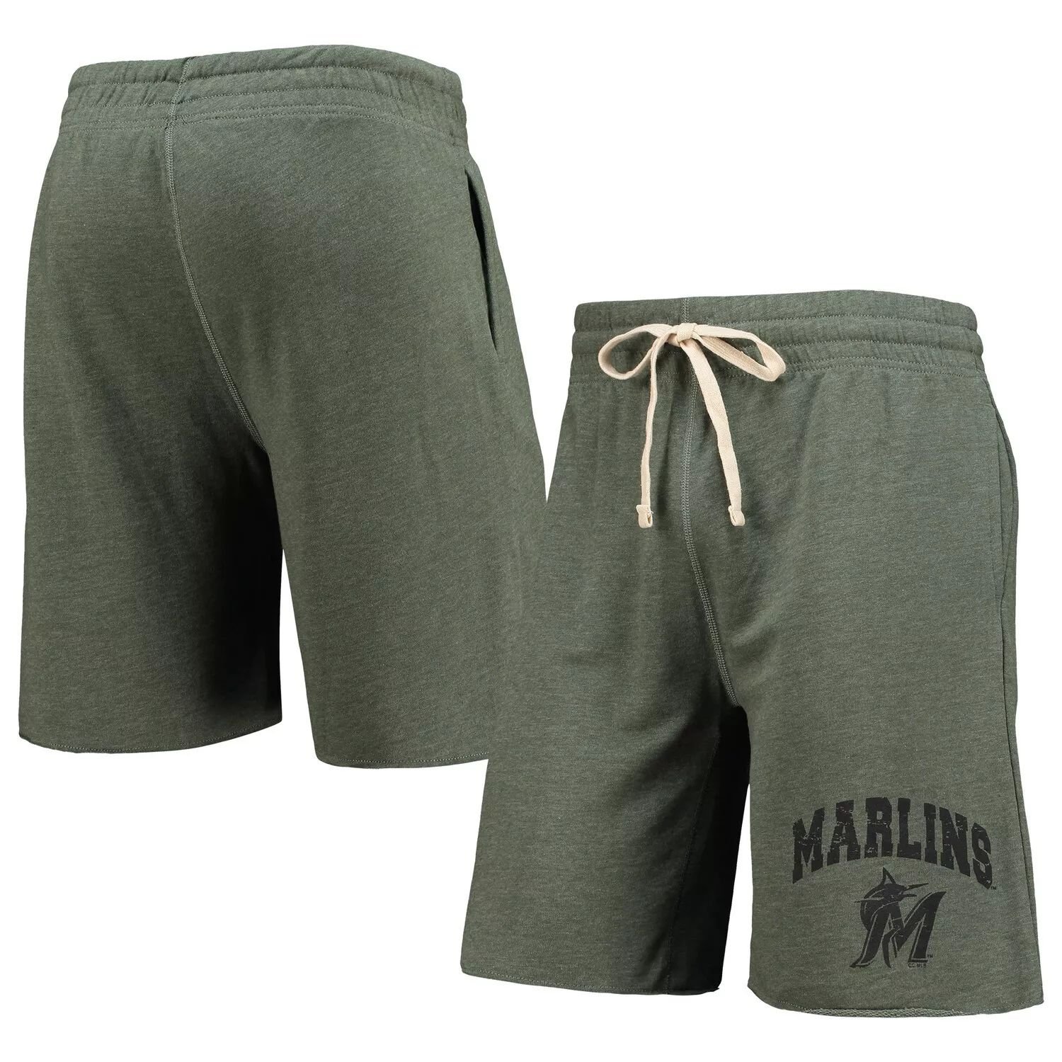 

Мужские шорты Concepts Sport Green Miami Marlins с логотипом Mainstream Terry Tri-Blend