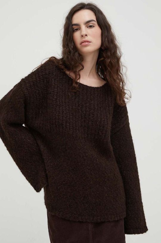 Шерстяной свитер Lovechild, коричневый шерстяной шарф lovechild коричневый
