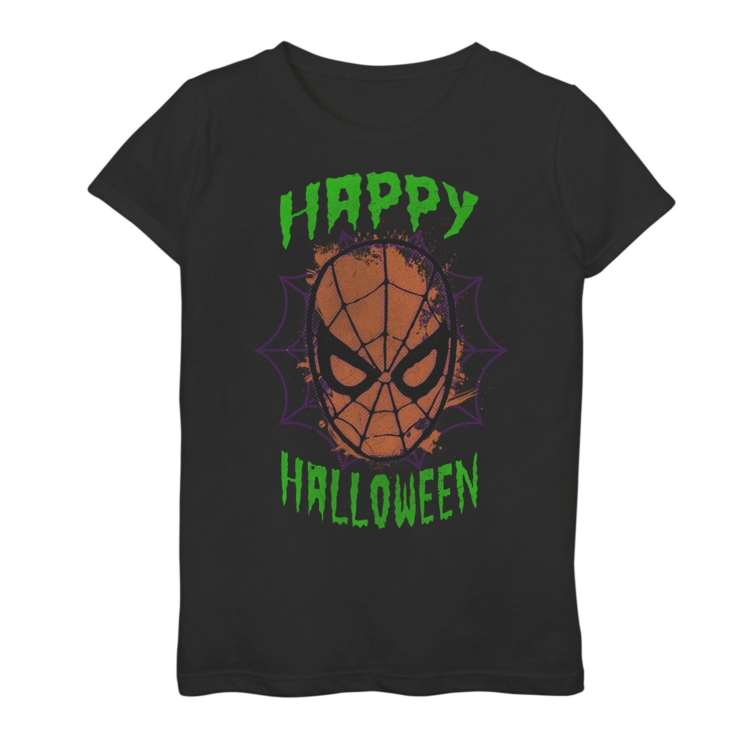 

Футболка с рисунком Marvel Spider-Man для девочек 7–16 лет «Happy Halloween» Marvel