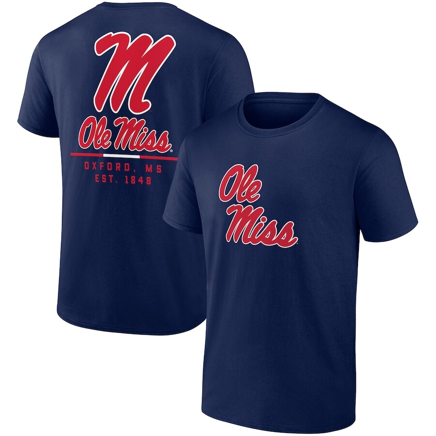 

Футболка с коротким рукавом Fanatics Branded Ole Miss Rebels, нави