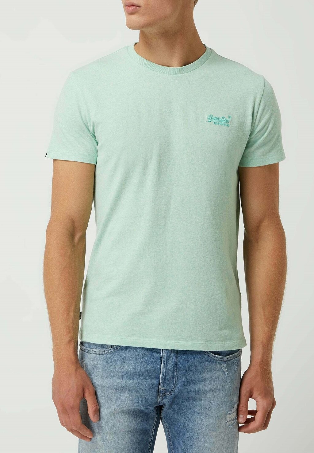 

Футболка базовая Superdry, цвет mint meliert