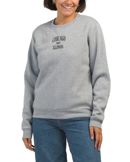 

Толстовка-бойфренд с вышивкой Chicago Love Theory Essentials, цвет Heather Grey