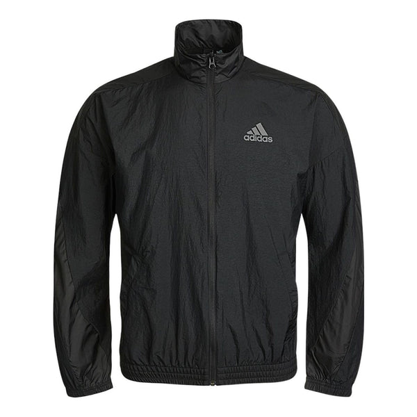 Куртка Men's adidas Logo Printing Solid Color Stand Collar Jacket Autumn Black, мультиколор