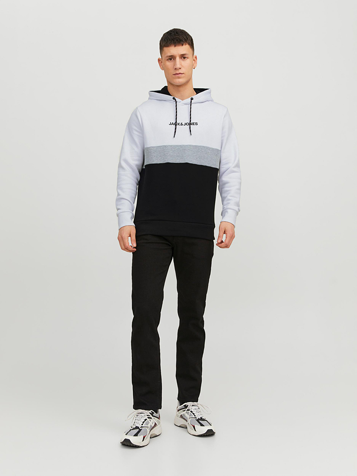 Толстовка Jack & Jones Hoodie Reid, белый цена и фото