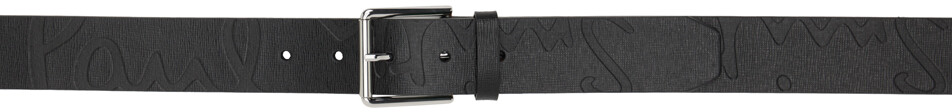 

Черный ремень с тиснением Paul Smith