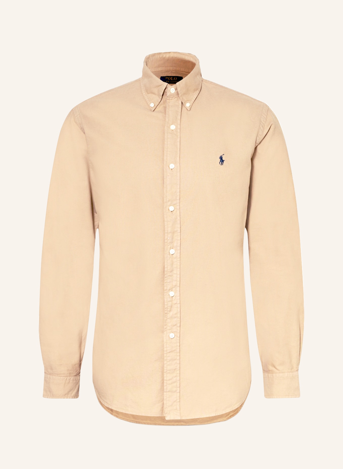Рубашка POLO RALPH LAUREN Custom Fit, светло-коричневый футболка zara ribbed polo top светло коричневый
