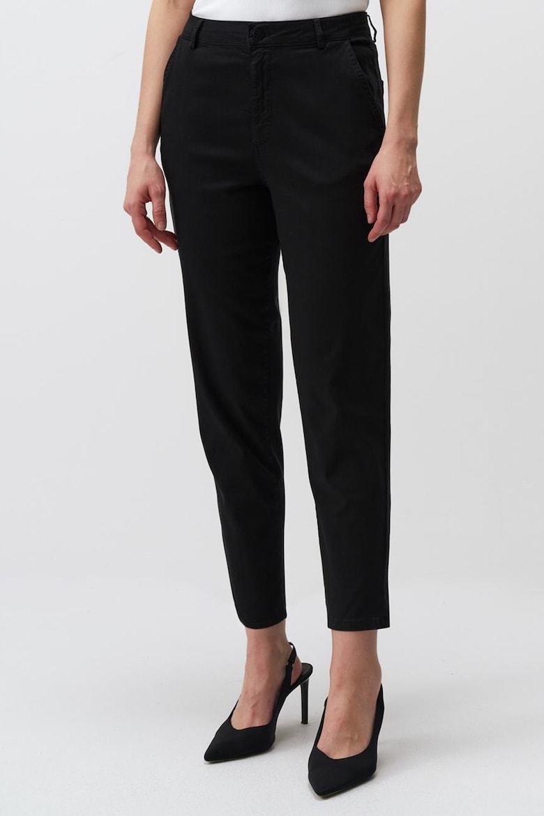 Укороченные брюки из лиоцелла с карманами Jimmy Key, черный укороченные брюки с рельефом jimmy key черный