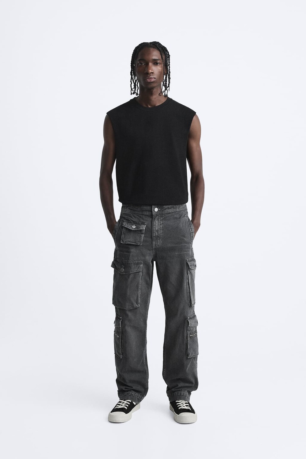 

Брюки грузовые ZARA, серый