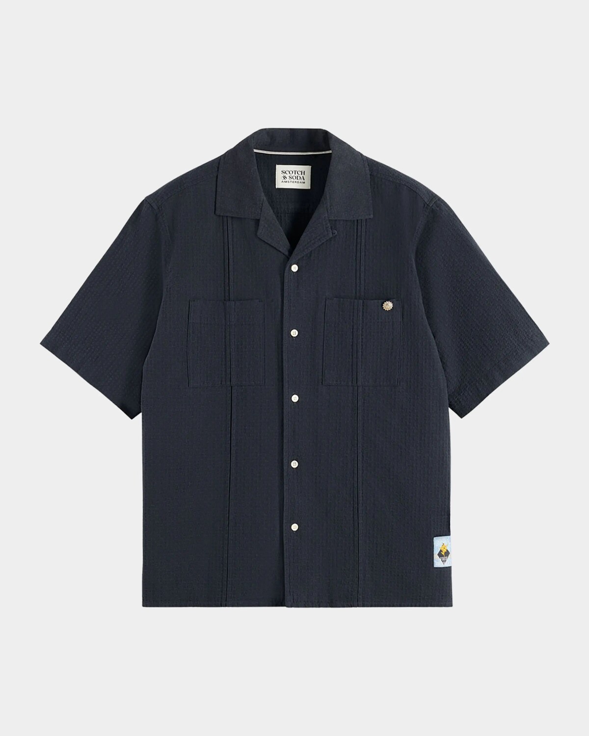 

Мужская структурированная рубашка Добби Кэмп Scotch & Soda, черный
