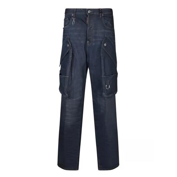 

Джинсы wide fit cotton jeans Dsquared2, синий