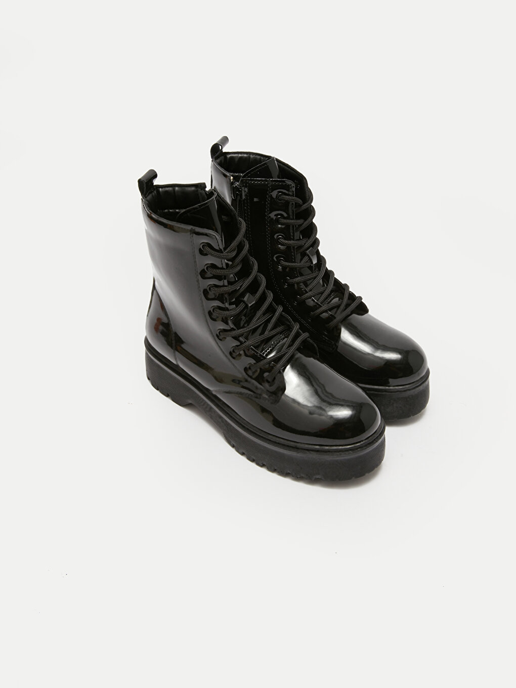 Женские кожаные ботинки на шнуровке XSIDE, черный